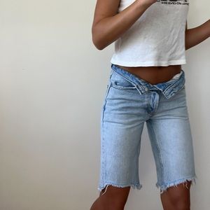 free people jean shorts!